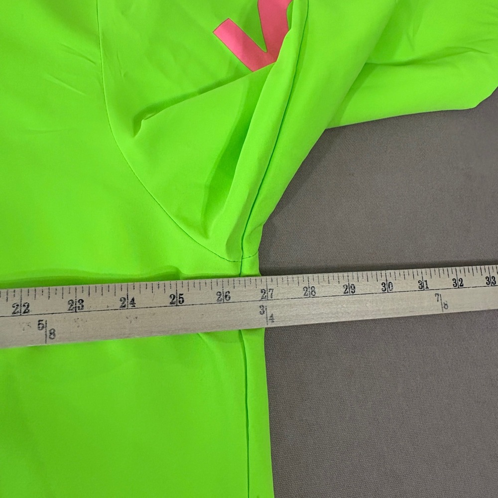 Surf Style Windbreaker Mens XL Neon Green Interplanetary Bodywear 1/4 Zip 90s - Picture 6 of 6